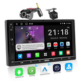 ATOTOLIFE A5L Android Radio 7" Double Din Car Stereo with Dash&Backup Camera, Wireless CarPlay and Android Auto,WiFi/BT Tethering,24B-EQ DSP,Bluetooth,FM/USB/TF,2G+32G Touchscreen Car Radio