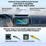 ATOTOZONE X10DG2B7E 7" QLED Dab Radio 2 DIN Android, 8+128 G, Carplay inalámbrico y Android Auto, 4G LTE, Asistente de Voz AI, Seguimiento GPS, Micrófono Dual & Bluetooth, LRV,36B-EQ, Entrada HDMI