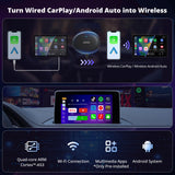 ATOTOZONE AD5 Wireless CarPlay/Wireless Android Auto AI Box, Plug & Play, Smart AI Dongle Power by ChatGPT, Wireless CarPlay Adapter with Dual WiFi, Support 256 GB TF Card