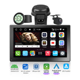 RevcarX Radio Coche Portátil Android, 4G LTE, 7 Pulgada 1024x600 QLED Pantalla Táctil, 4+32G, CarPlay inalámbrico y Android Auto, Pantalla Carplay Coche con Cámara Trasera 1080P, Entrada HDMI