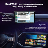 ATOTOZONE AD5 Kabelloser CarPlay/Android Auto Adapter, KI-Dongle mit ChatGPT, Einfache Installation, Duale WLAN-Verbindung, Unterstützt 256 GB Speicherkarte, Medienstreaming