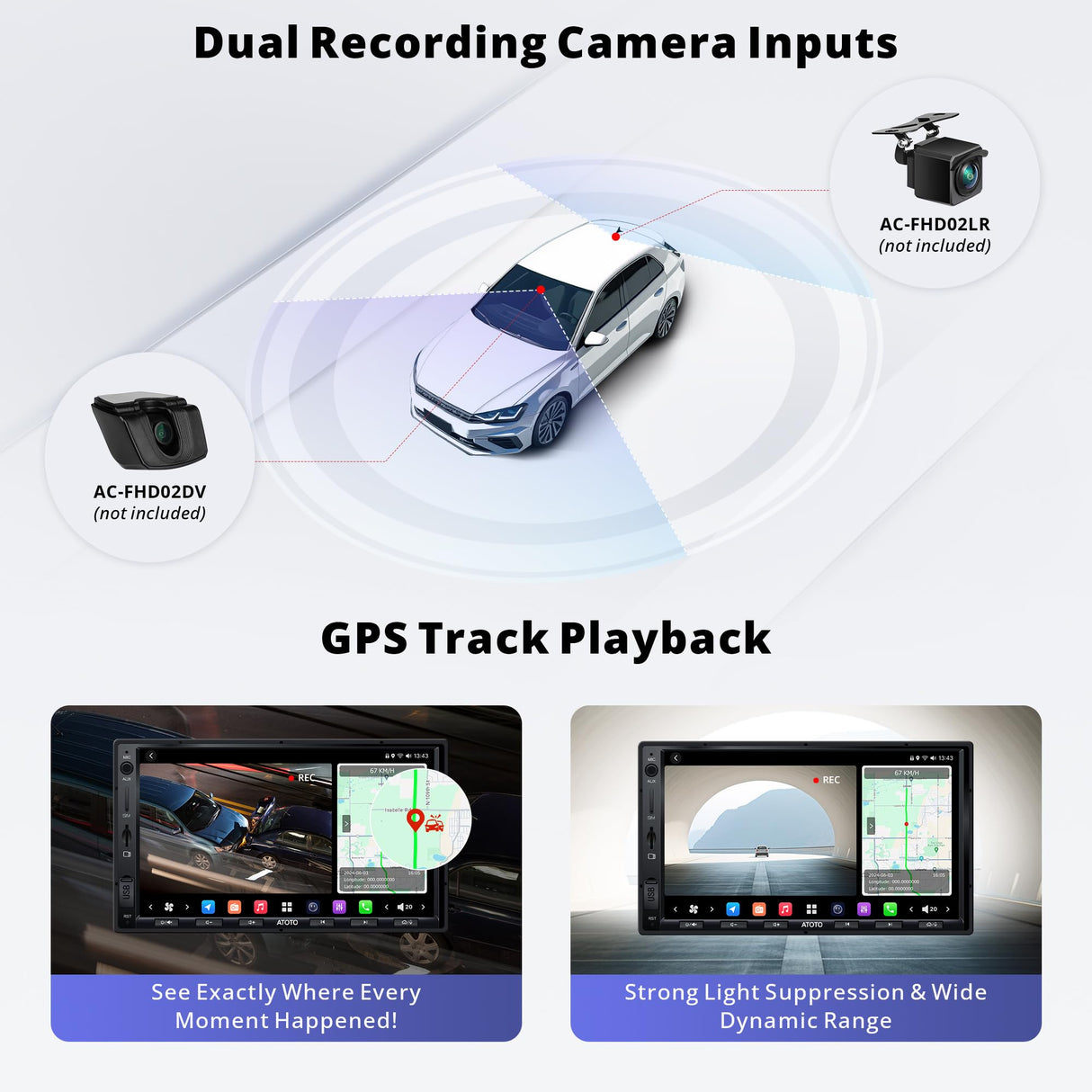 ATOTOZONE X10G2A7E 7inch Button Android In-Dash Navigation, 8G+128G Double Din Car Stereo, ChatGPT AI Assistant, 4G LTE, Wireless Carplay & Android Auto, Dual Phone Connection & Bluetooth