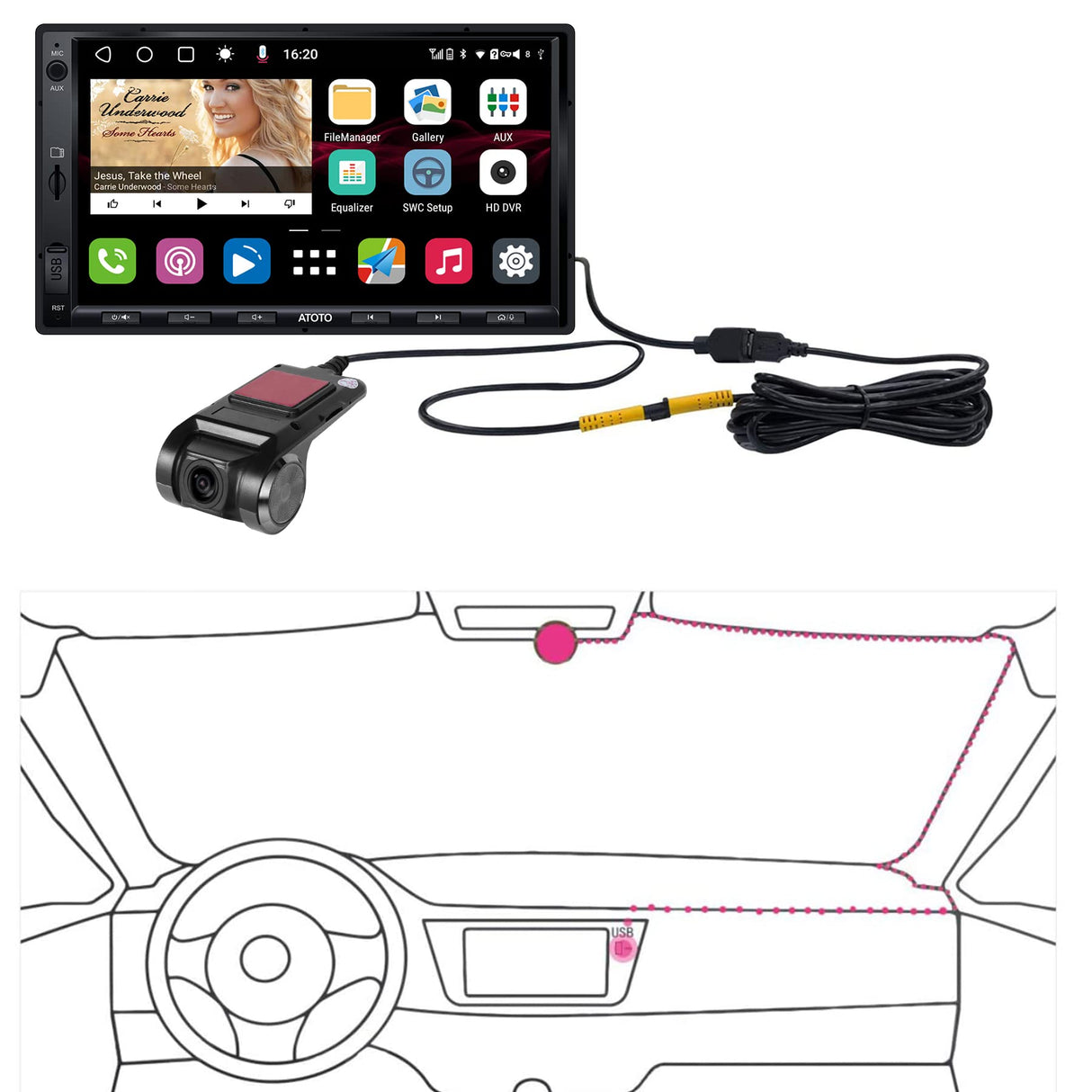 AC-44P2 HD 1080P Dash Cam