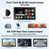 ATOTO A6 PF 7" Android Double DIN Car Stereo, Wireless Carplay & Wireless Android Auto, QLED Touchscreen Car Radio, GPS Tracking, WiFi/Bluetooth/USB Tethering, HD LRV, Backup Camera, Mic, A6G2B7PF-S01