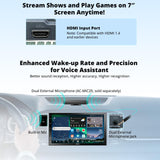 ATOTOZONE X10DG2B7E 7" QLED DAB+ Android Double Din Car Stereo, 8+128G, 4G LTE,Wireless Carplay & Android Auto, AI Voice Assistant, GPS Tracking, Dual Camera inputs & Mic & BT, LRV, 36B-EQ