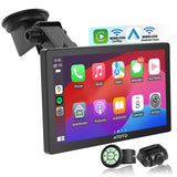 ATOTO 7-Zoll Auto CarPlay Bildschirm, Tragbares Autoradio mit Car Play Android Auto, Digital Media Receiver mit HD 1080P Front-Dashcam, Auto Dimmer &amp; WDR, Fernbedienung, P807SD-FC