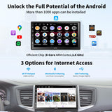 ATOTO A6 PF 7" Android Double DIN Car Stereo, Wireless Carplay & Wireless Android Auto, QLED Touchscreen Car Radio, GPS Tracking, WiFi/Bluetooth/USB Tethering, HD LRV, Backup Camera, Mic, A6G2B7PF-S01