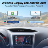 ATOTOZONE A5L Android Autoradio Doppel Din Radio, 7" Digital Media-Receiver, Wireless CarPlay, Kabellos Android Auto Touchscreen, WiFi/BT Tethering, Bluetooth, MirrorLink,2G+32G, 24-B EQ DSP, FM/AUX