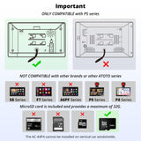 ATOTO AC-44P4 HD 720P elektronische DVR-Frontkamera, 140°-Sichtwinkel, unterstützt bis zu 128 GB Speicher, kompatibel mit der ATOTO P5-Serie