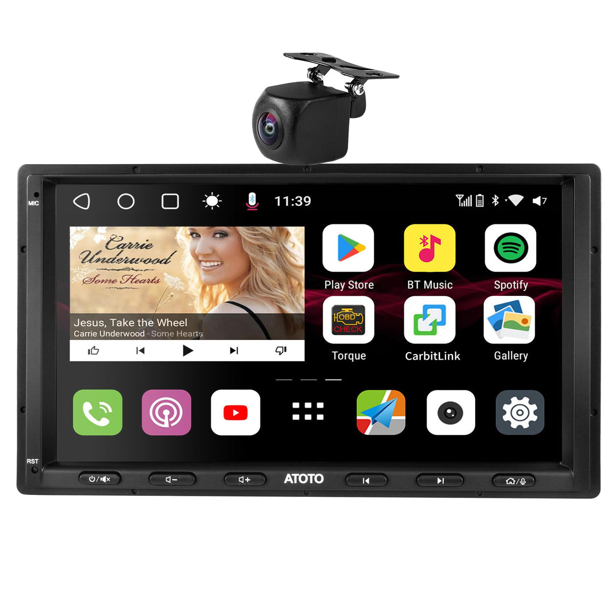 ATOTO S8 8-Core 7" QLED Double Din Android Car Stereo & DVR Backup Camera, Wireless CarPlay & Android Auto, Built-in 4G, WiFi/BT/USB Tethering, Dual Bluetooth, 4G+32G, DSP,SCVC,AI Chat, S8G2A74MS-S01R