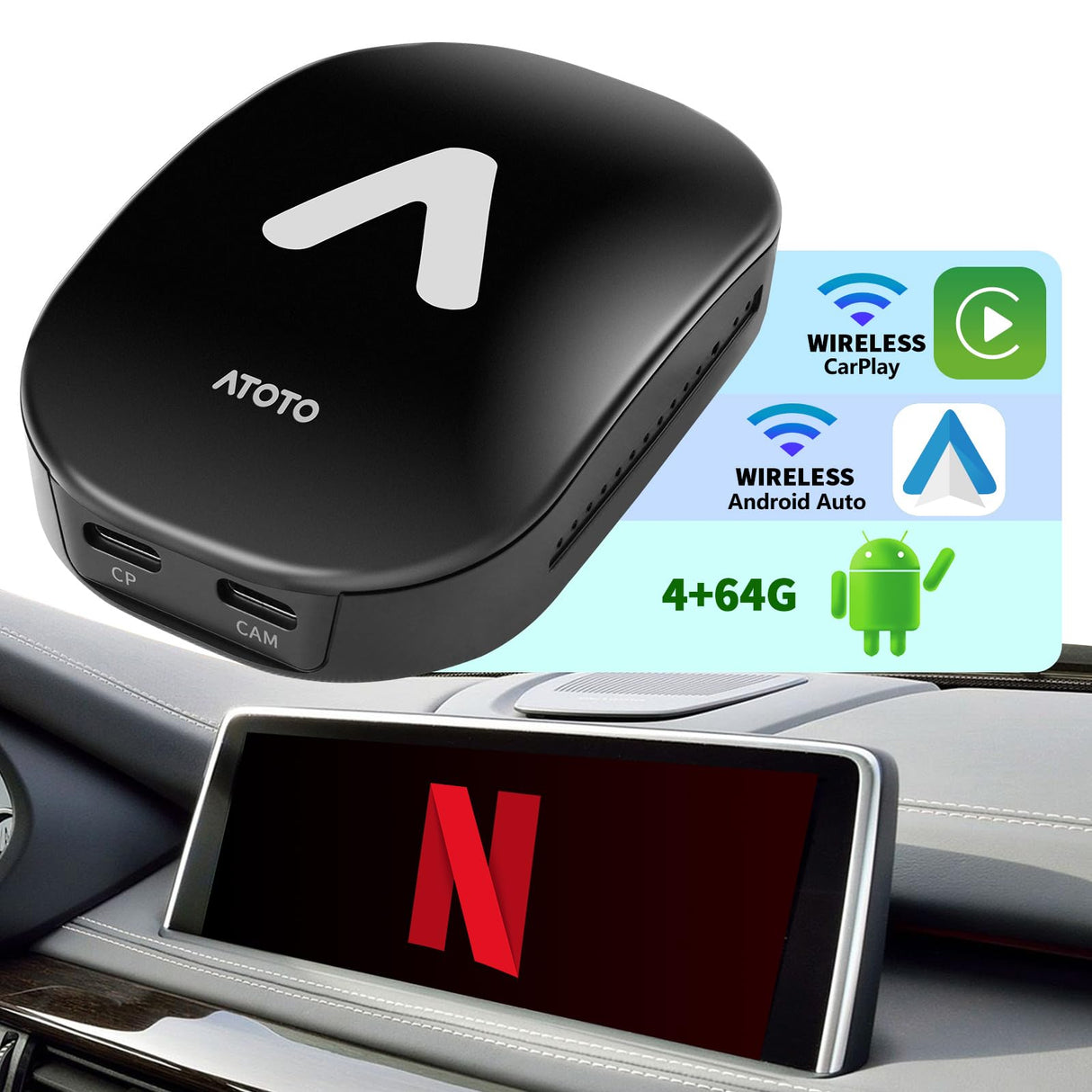 AD6 Wireless CarPlay/Android Auto Adapter