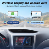 ATOTOZONE Autoradio Doble DIN de 7" con Carplay y Android Auto inalámbricos, receptores de Audio para automóvil con Pantalla táctil, MirrorLink, 2+32G, Ecualizador de 48 Bandas, Bluetooth, FM/Am