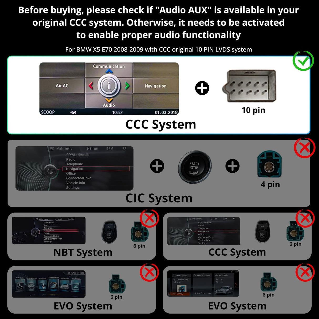 ATOTO 12,3-Zoll-Touchscreen, kabelloses CarPlay und Android Auto, kompatibel mit BMW X5 Serie CCC-System (2008-2009), alle Originalfunktionen erhalten, GPS-Tracking, DriveChat AI, 2 Bluetooth, 4G LTE