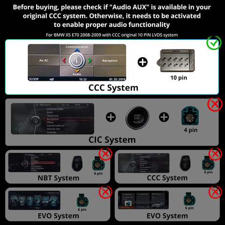 ATOTO 12,3-Zoll-Touchscreen, kabelloses CarPlay und Android Auto, Kompatibel mit BMW X5 Serie CCC-System (2008-2009), alle Originalfunktionen erhalten, GPS-Tracking, DriveChat AI, 2 Bluetooth, 4G LTE