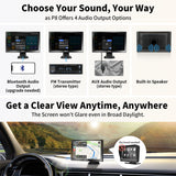 ATOTO P8 7 Pouces Autoradio Portable à écran tactile, Carplay sans Fil et Android Auto sans Fil, avec HD 1080P Front Dash Cam, WDR et gradateur Automatique, Sortie FM/AUX, Télécommande, P807SD-FC