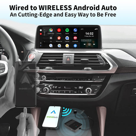 ATOTO AD3AA-BK Wireless Android Auto Adapter, Convert Wired to Wireless for Factory Wired Android Auto or Aftermarket Head Unit, Compatible with Toyota/Nissan/Honda/Ford/Audi/Benz, Online Update