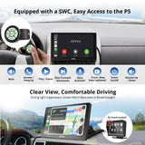 ATOTOEXCEL 9 Pulgadas Pantalla Carplay Coche con Cámaras Frontal DVR, 1080P Cámara Trasera, CarPlay inalámbrico y Android Auto, Pantalla para Coche con Bluetooth, SWC, MirrorLink, Salida AUX/FM