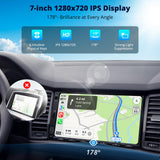 ATOTOLIFE A5L Android Radio 7" Double Din Car Stereo with Dash&Backup Camera, Wireless CarPlay and Android Auto,WiFi/BT Tethering,24B-EQ DSP,Bluetooth,FM/USB/TF,2G+32G Touchscreen Car Radio