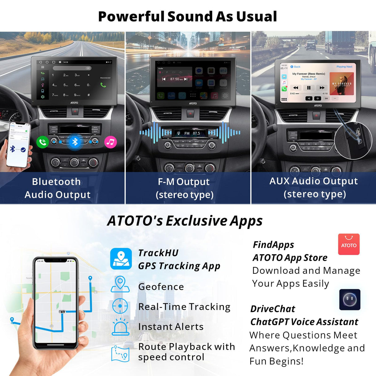 ATOTO P9 9" QLED GPS Tracciamento Android Autoradio Portatile,4G+32G, Android Auto & CarPlay Senza Fili, 4G LTE,2 Bluetooth,Telecamera retrovisiva HD 1080P, HDMI Unterstützt, P909PR-S2