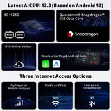 ATOTOZONE X10G2A7E 7inch Button Android In-Dash Navigation, 8G+128G Double Din Car Stereo, ChatGPT AI Assistant, 4G LTE, Wireless Carplay & Android Auto, Dual Phone Connection & Bluetooth