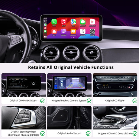 ATOTO 12,3" Autoradio Wireless CarPlay und Android Auto, kompatibel mit Benz A-Klasse W176 GLA X156 NTG4.5/4.7 Radio 2013-2015, alle Originalfunktionen erhalten, GPS-Tracking, AI, 4G LTE, 2 Bluetooth