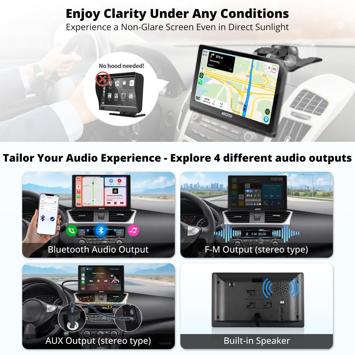 P807PR 7" Portable CarPlay Screen