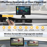 ATOTO P8 7 Pouces Autoradio Portable à écran tactile, Carplay sans Fil et Android Auto sans Fil, avec HD 1080P Front Dash Cam, WDR et gradateur Automatique, Sortie FM/AUX, Télécommande, P807SD-FC