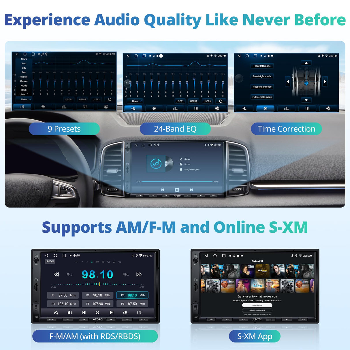 ATOTO A5L 7" Double Din Car Stereo with Backup Camera, OBD2 Diagnostic, Wireless CarPlay & Android Auto, GPS, OBD2, Bluetooth, FM/AM/TF, 2G+32G