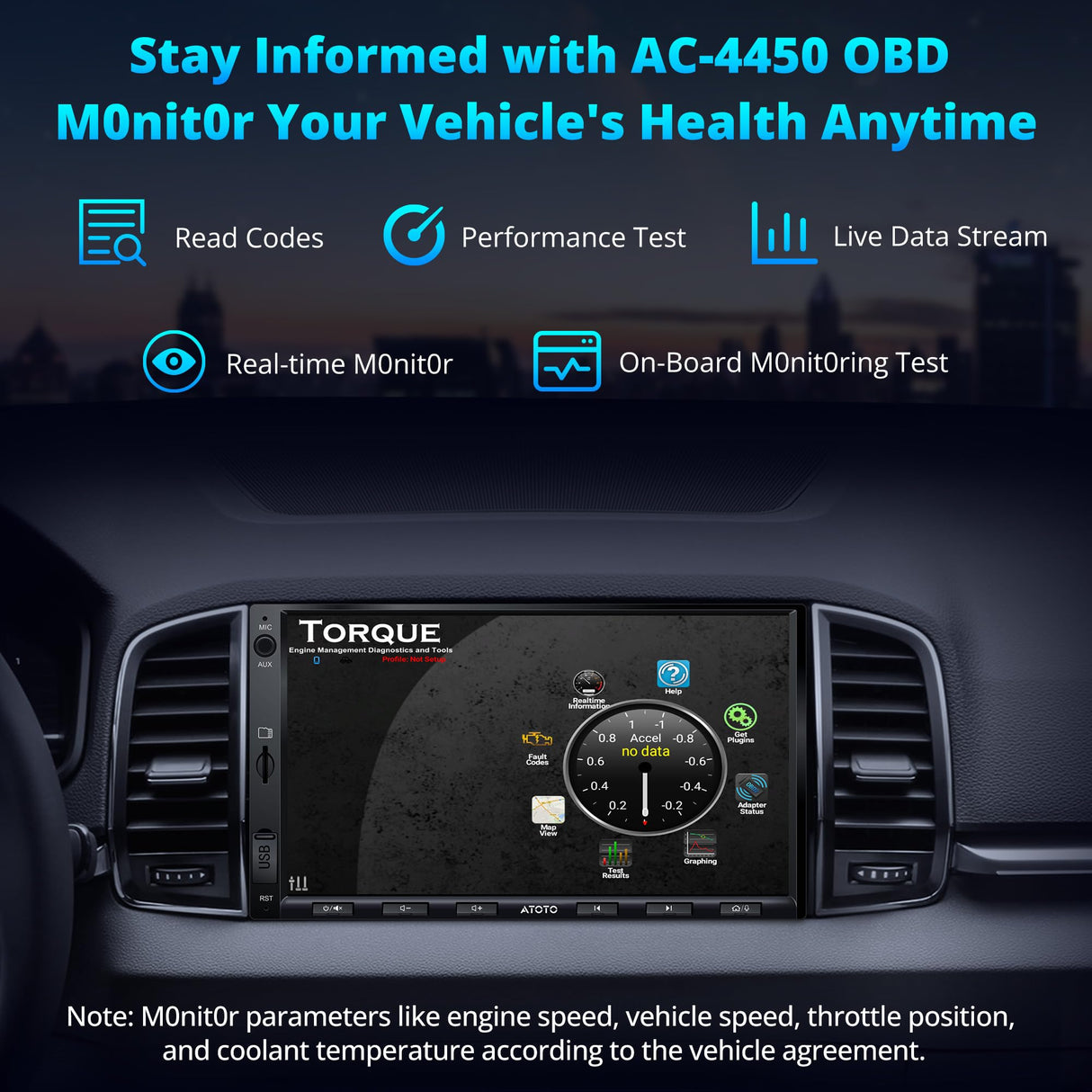 ATOTOEXCEL A5L Autoradio 2 din Android - 7 Pollici 1280 x720 IPS CarPlay senza fili e Android Auto senza fili, Autoradio Android con OBD2, EQ a 24 bande, 2+32G, Tethering de WiFi/BT, FM/USB/TF