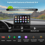 CarPlay Screen for Car/Android Auto Screen Wireless Wired, Portable Android System 9 Inch QLED Touchscreen 1280x720p, 2GB/32GB ChatGPT AI Multimedia Car Play, Fast Boot (P909SD1M-S2)