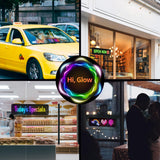 Programmable LED Sign for Car - ATOTOEXCEL Voice Control & APP Control Scrolling LED Sign, Flexible USB 5V LED RGB Color Sign Custom Text Pattern Animation, LED Display for Store Hotel, 19.4''x 4.3''