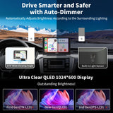 ATOTO P8 Portable Car Stereo, Wireless CarPlay & Wireless Android Auto, 7inch QLED Glare-Suppressing Touchscreen, WDR&Auto Dimmer, Bluetooth, Remote Control, AUX/FM Output, P807SD-RM