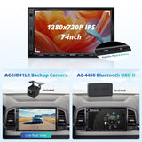 ATOTO A5L 7" Double Din Car Stereo with Backup Camera, OBD2 Diagnostic, Wireless CarPlay & Android Auto, GPS, OBD2, Bluetooth, FM/AM/TF, 2G+32G